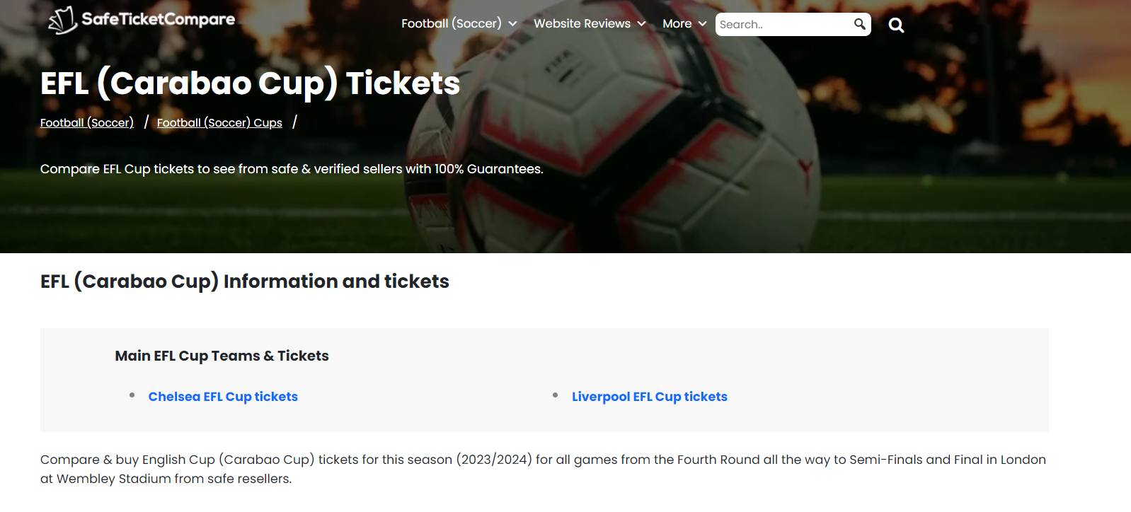 How to Buy Tickets for the Carabao Cup Final (League Cup)